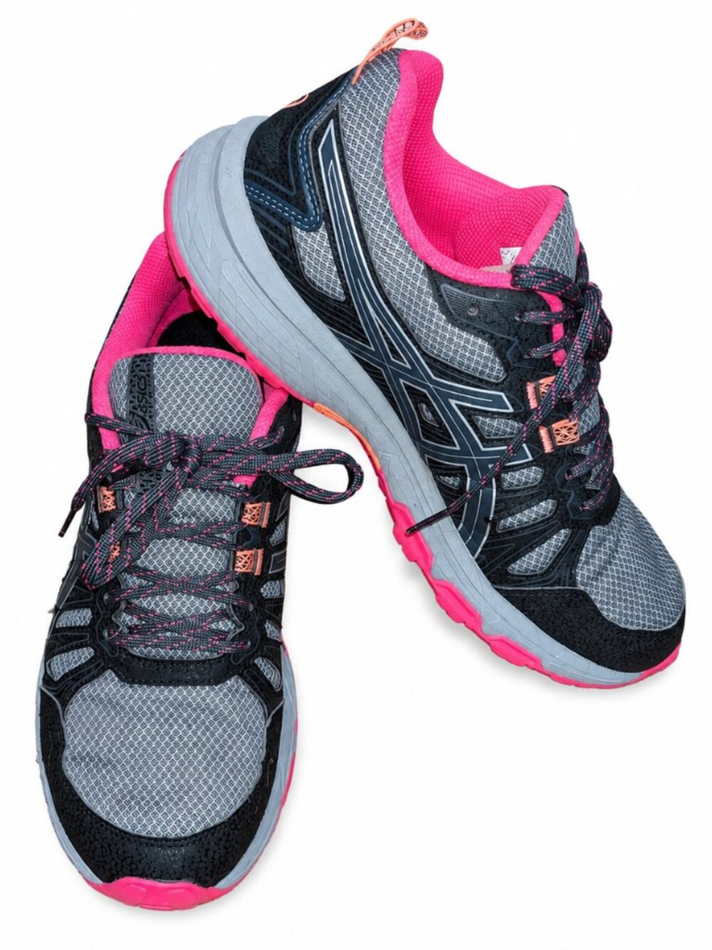 ASICS Gel Venture 7 Women’s Size 9 Gray Pink Trail Running Shoes 1012A477